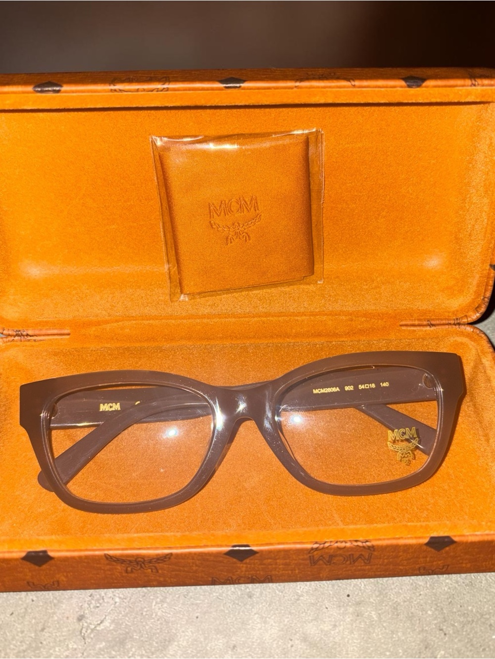 MCM Brown Square Women's Glasses - New with original case and cloth